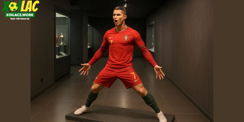 Thiết kế mô phỏng dáng ăn mừng "Siuuu" đặc trưng của Ronaldo Thiết kế mô phỏng dáng ăn mừng "Siuuu" đặc trưng của Ronaldo