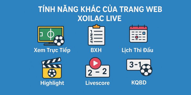 Các tính năng hỗ trợ khác mà Xoilac cung cấp cho người xem Các tính năng hỗ trợ khác mà Xoilac cung cấp cho người xem
